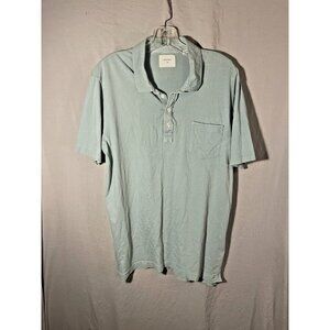 Billy Reid Polo Shirt Mens Size XL Green Short Sleeve Casual Soft Cotton